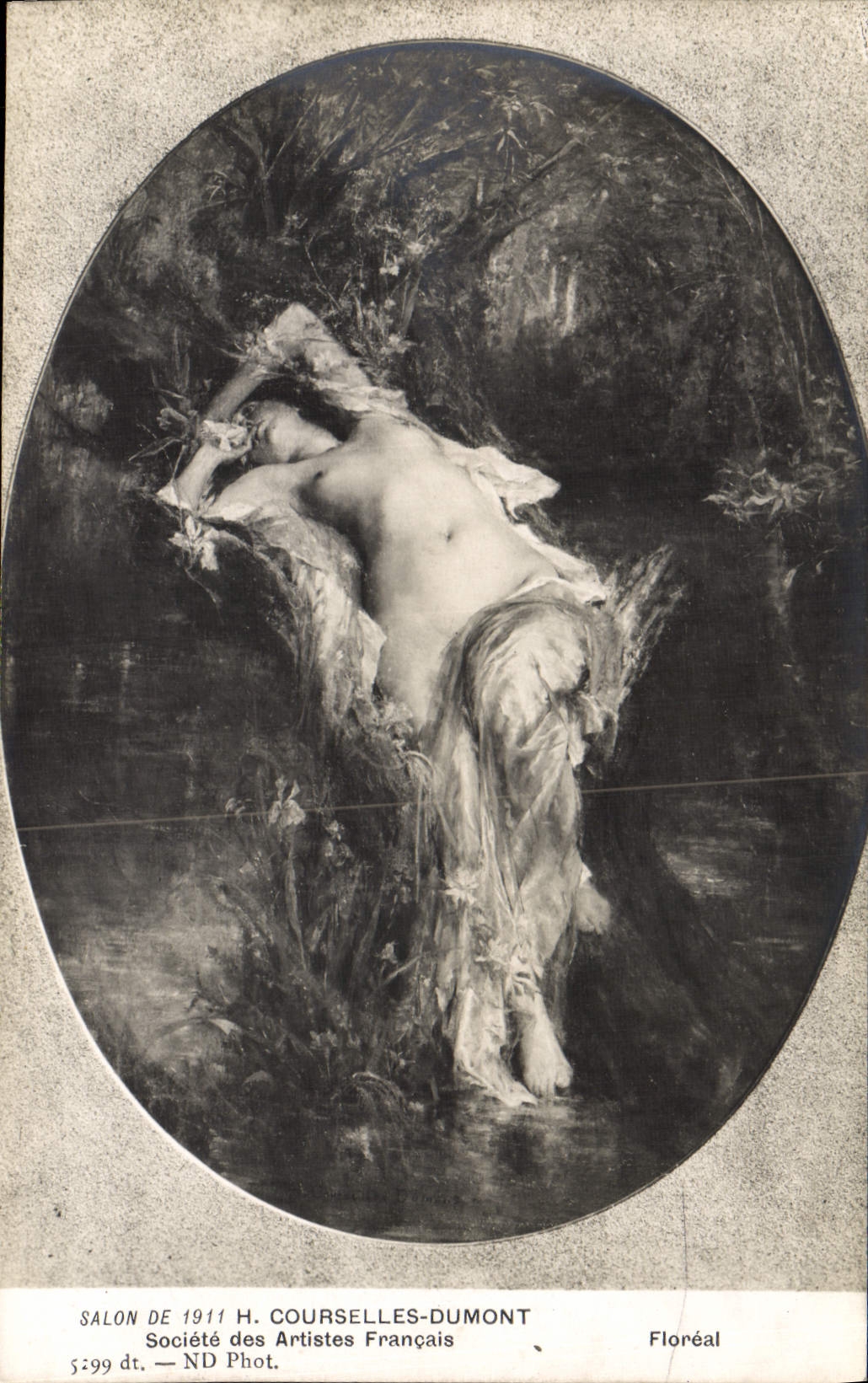 Nue au bord de l'eau — Salon de 1911 — H. Courselles-Dumont, Société des Artistes Français, Floréal
