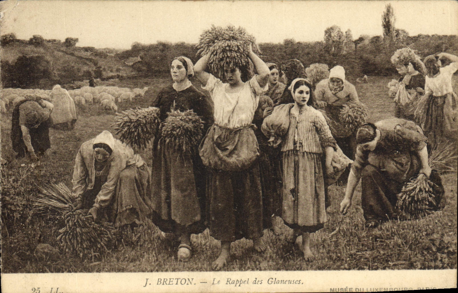 CPA Breton Le Rappel Des Glaneuses Musee du Luxembourg Paris 