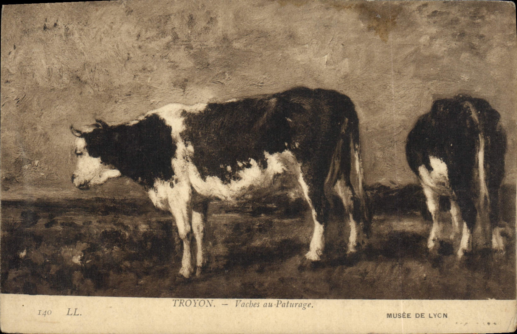 CPA Troyon Vaches au paturage Musee de Lyon