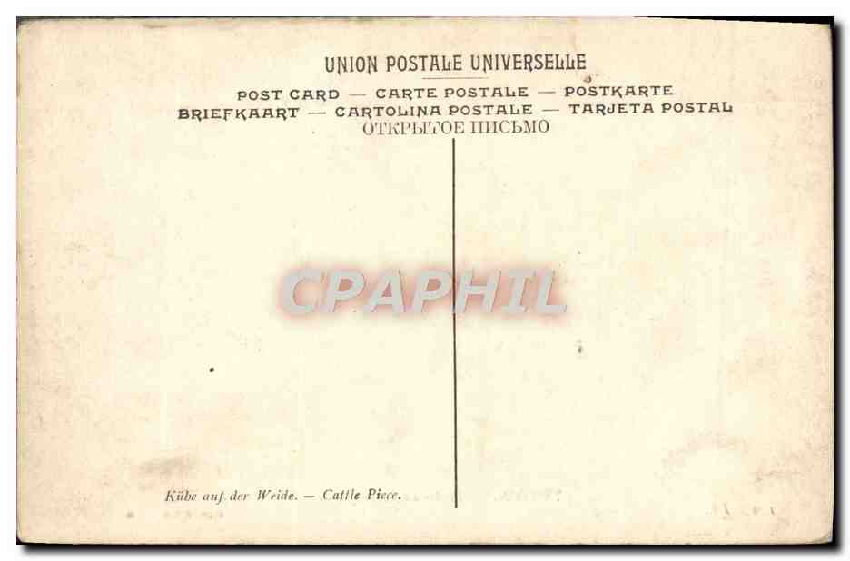 CPA Troyon Vaches au paturage Musee de Lyon — Verso