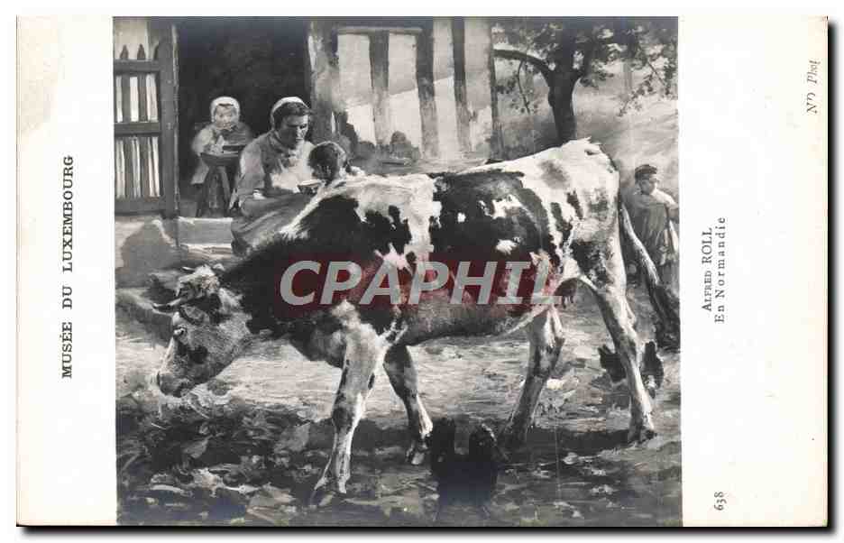 CPA Musee Luxembourg Alfred Roll en Normandie Vaches