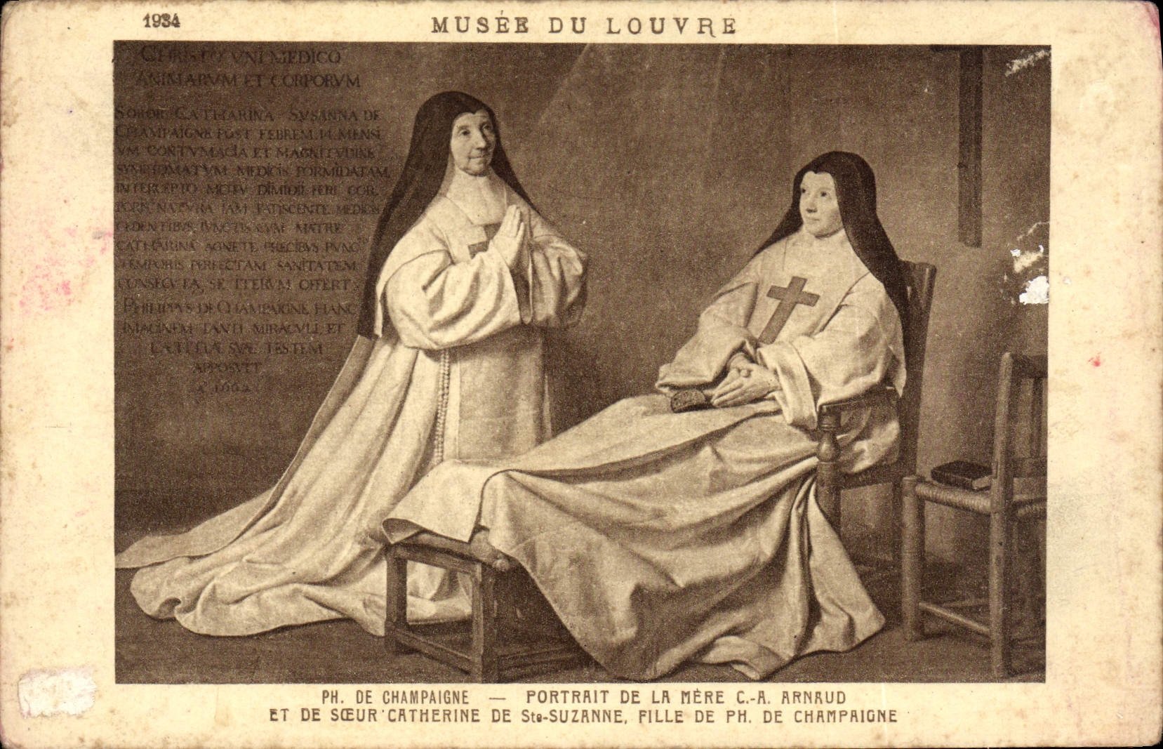 CPA Musee Du Louvre Ph de Champagne Portrait de la mere CA Arnaud