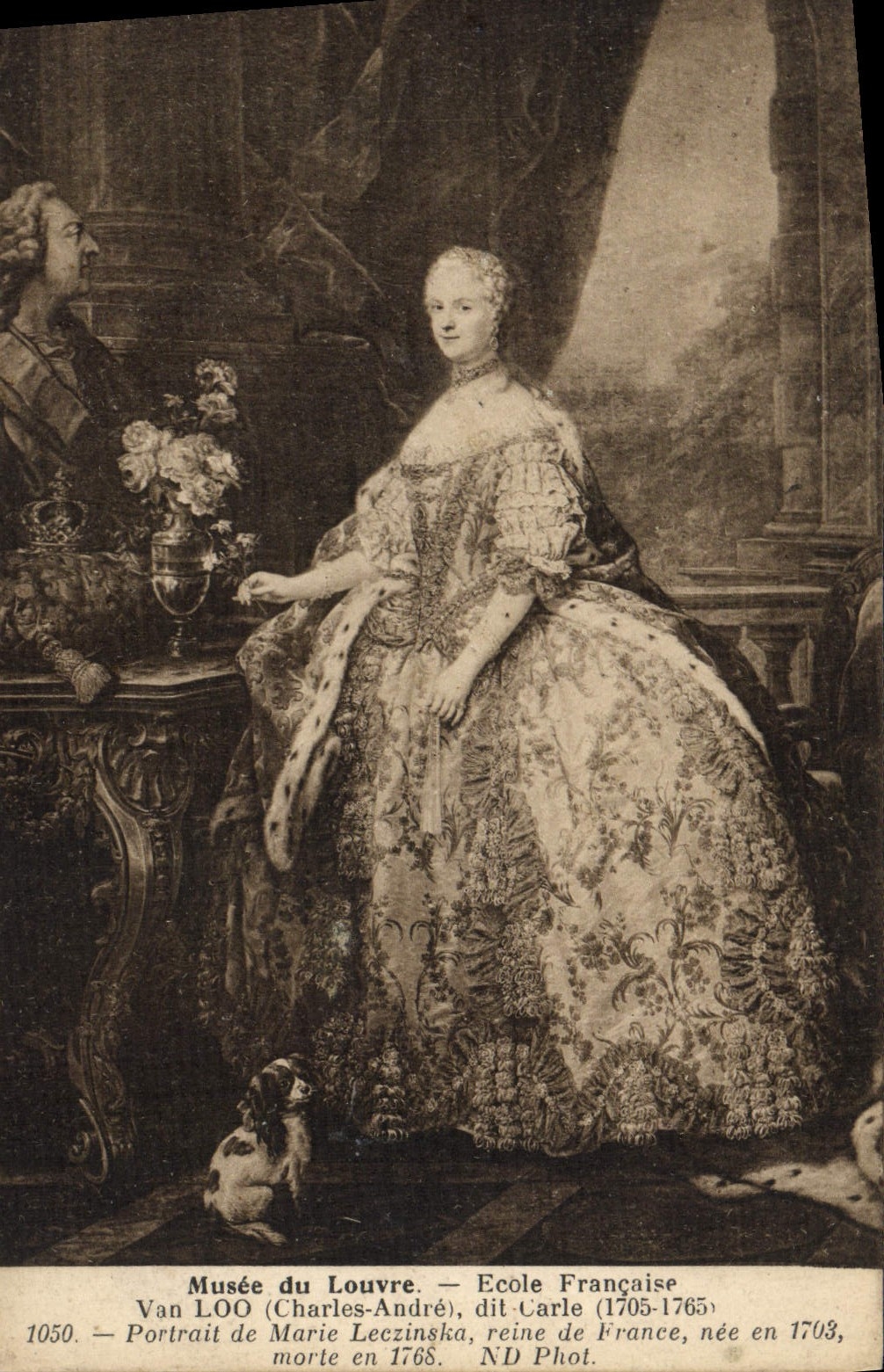 Portrait de Marie Leczinska — Musée du Louvre — École Française — Van LOO (Charles-André, dit Carle) 1705-1765 — n°1050