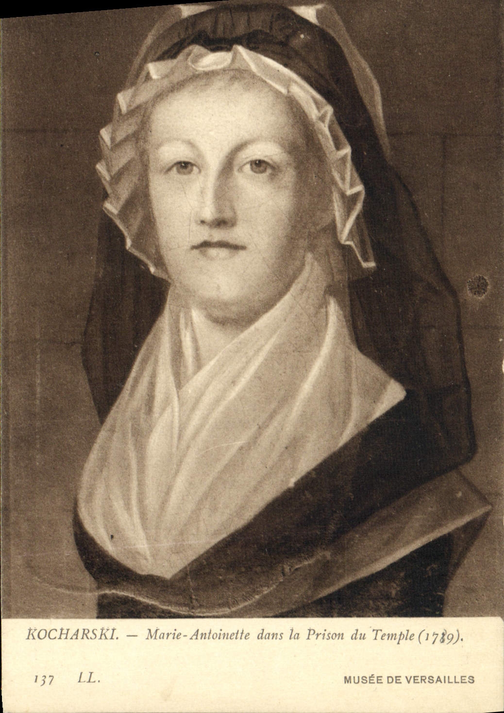 Marie-Antoinette — dans la Prison du Temple (1789) — KOCHARSKI, n° 137 LL, Musée de Versailles