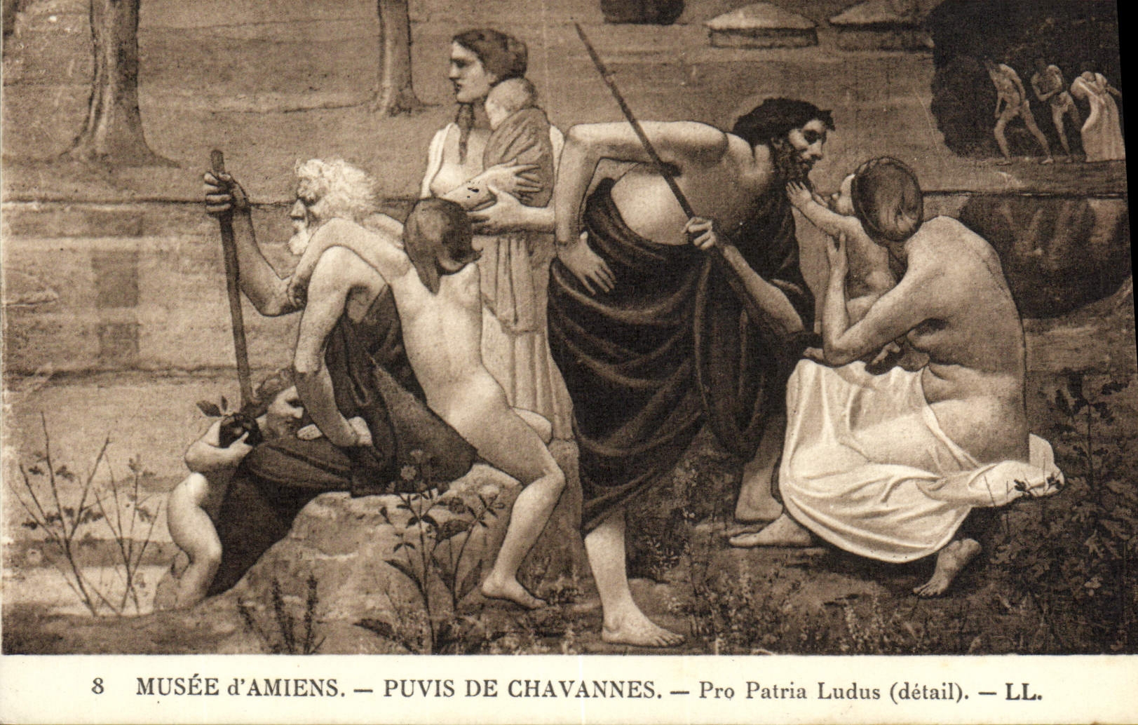 CPA Musee d'Amiens Puvis De Chavannes Pro Patria Ludus detail