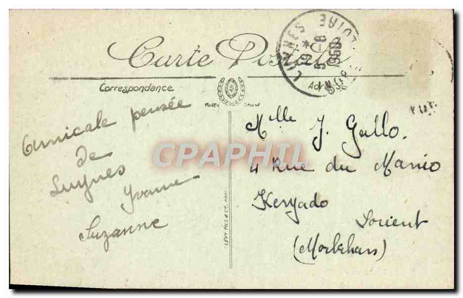 CPA Luynes Le Chateau — Rückseite