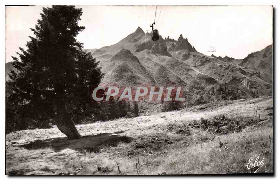 Le Puy-de-Sancy — Cabine du téléphérique en route vers le sommet — Éditeur Elcée