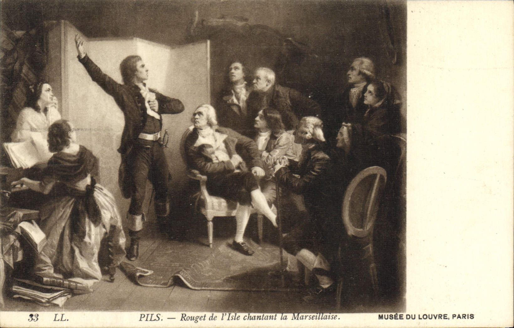 CPA Pils Rouget de L'Isle Chantant la Marseillaise Musee du Louvre Paris