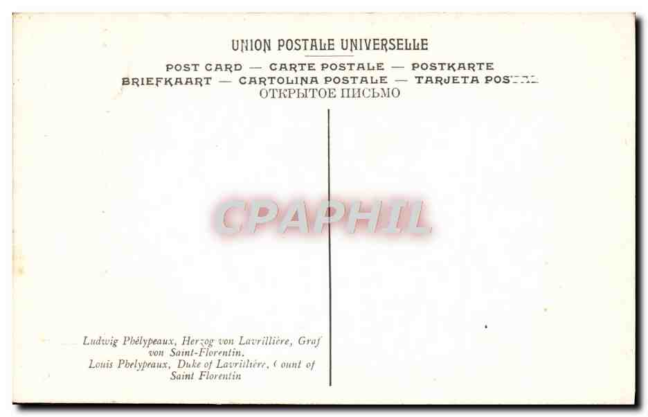 CPA Vanloo Louis Phelypeaux Due de Lavrilliere Comte de Saint Florentin Musee de Versailles — Verso