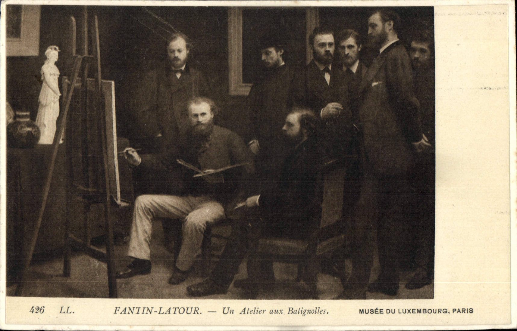 CPA Fantin Latour Un Atelier Aux Batignolles Paris Musee du Luxembourg Paris 