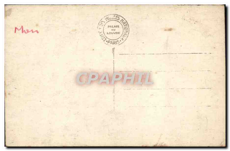 CPA Musee Du Louvre Rude Jeune Pecheur Napolitain — Rückseite