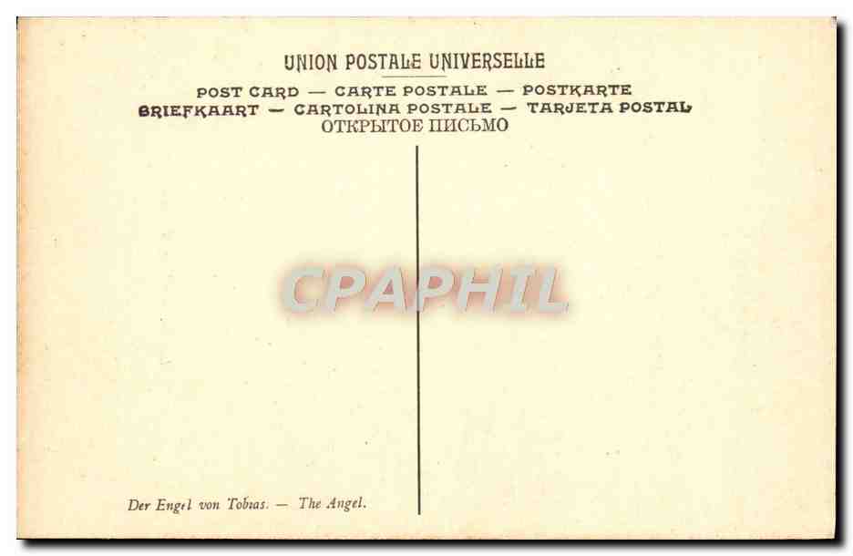 CPA Dore L'Ange de Tobie Musee du Luxembourg Paris — Verso