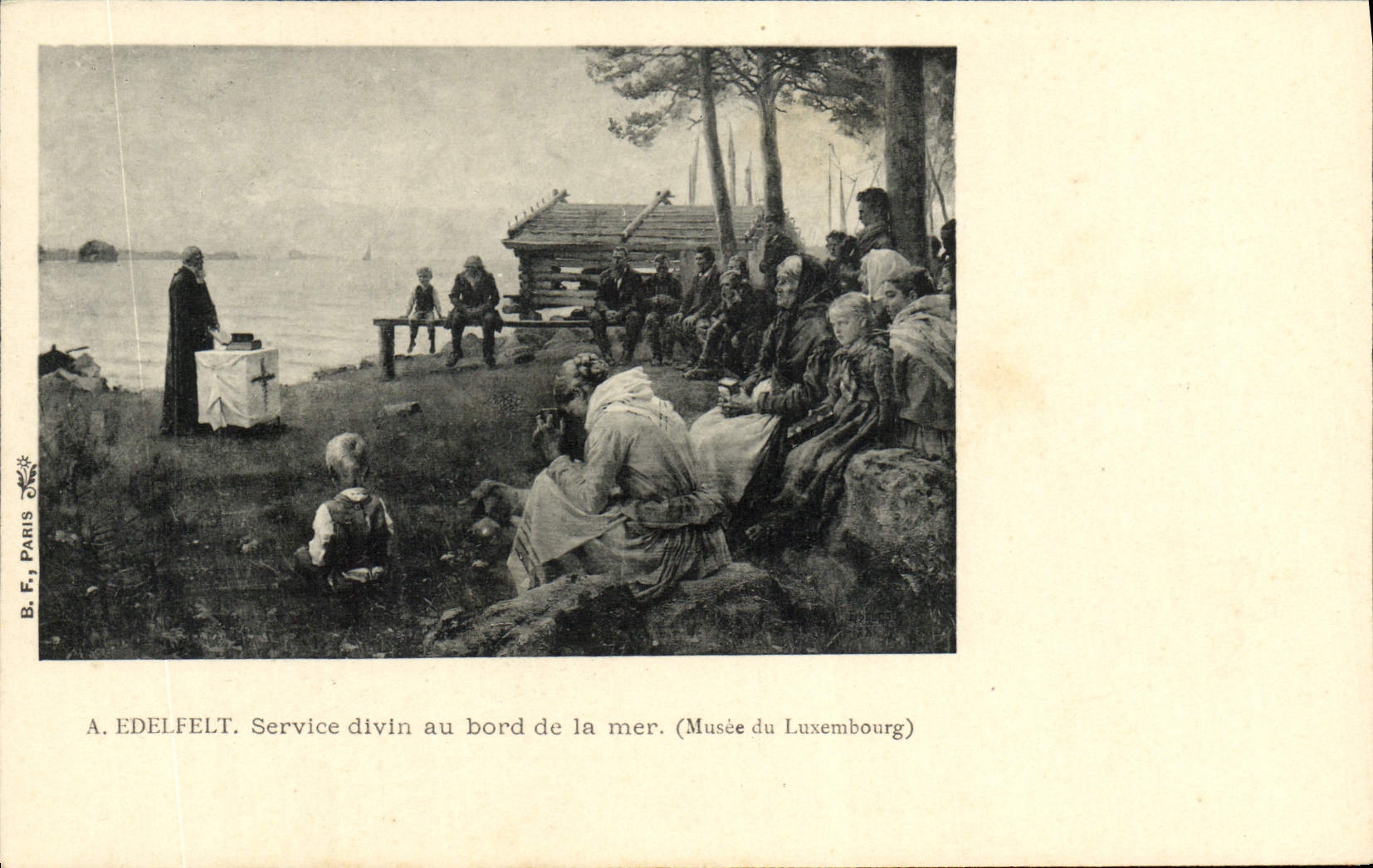 CPA Edelfelt Service Divin au Bord de la Mer Musee du Luxembourg Paris 