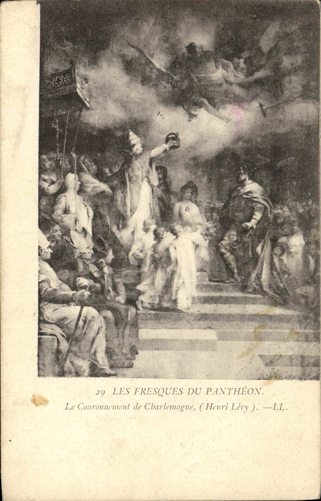 CPA Les Fresques Du Pantheon Paris Le couronnement de Charlemagne Henri Levy