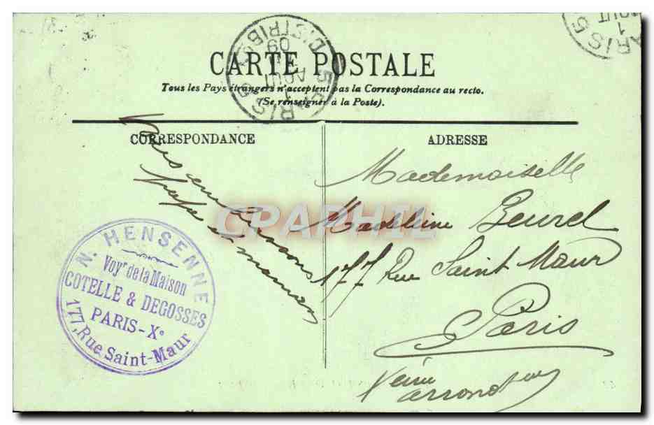 CPA Les Sables d'Olonne Les Jetees — Rückseite