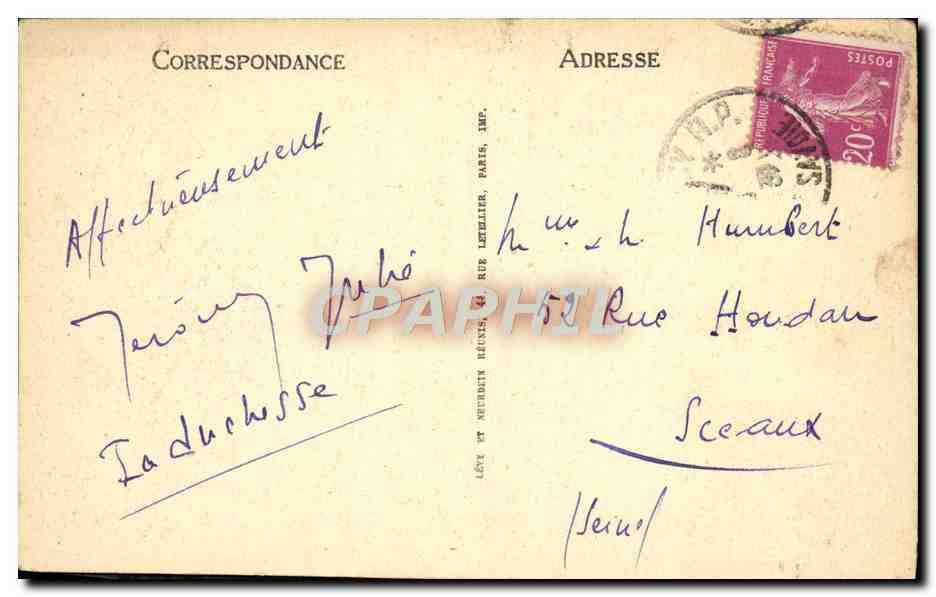 Lac d'Annecy — Le vapeur France — LL, n° 280 — Achterkant