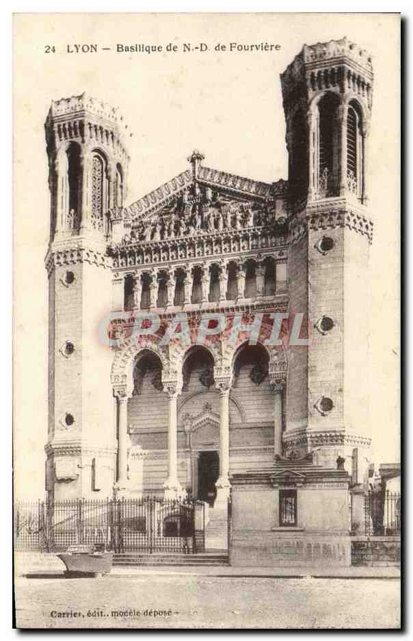 LYON — Basilique de N.-D. de Fourvière — Carrier, édit. modèle déposé