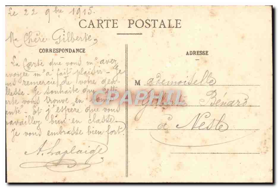 NANCY - Place de la Carrière — Imprimeries Réunies de Nancy, n°35 — Verso