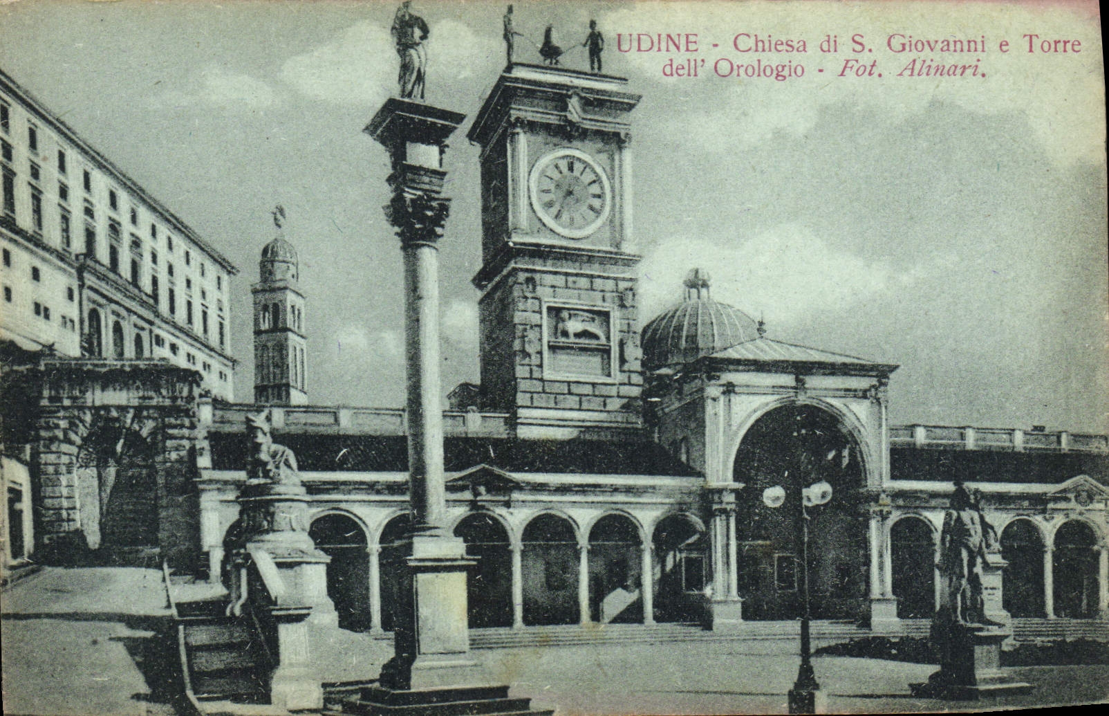 CPA Udine Chiesa Giovanni e Torre dell Orologio 