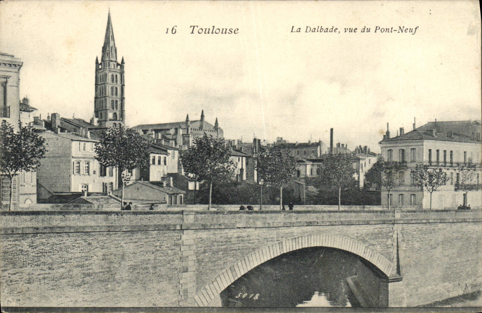 Toulouse — La Dalbade, Aussicht vom Pont-Neuf — unbekannter Verlag, Nr. 5018