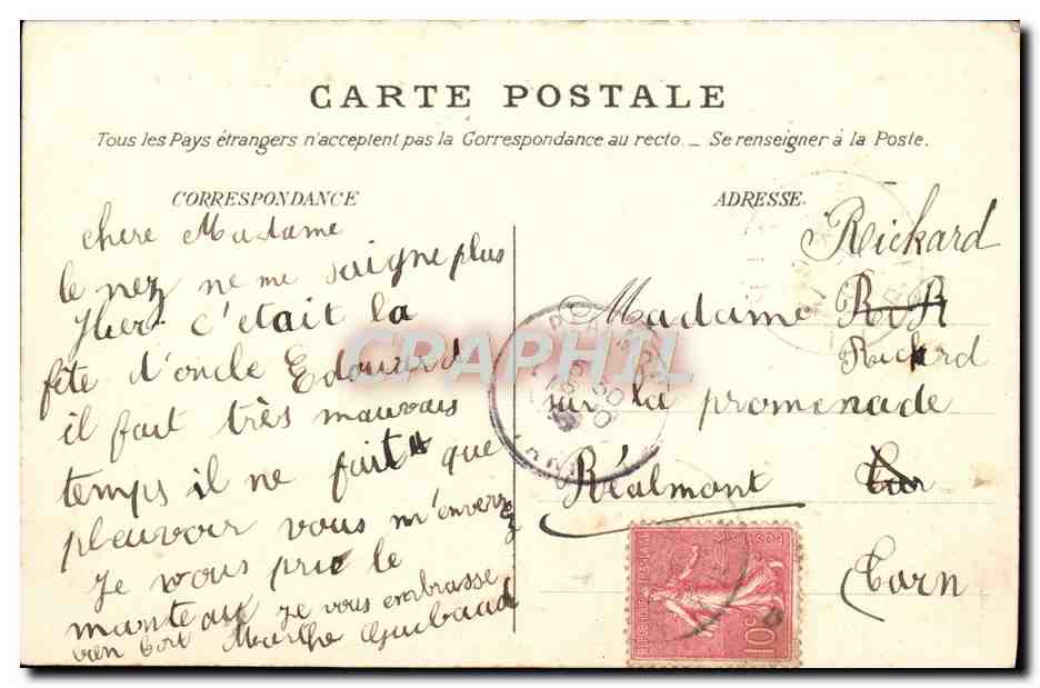 Toulouse — La Dalbade, Aussicht vom Pont-Neuf — unbekannter Verlag, Nr. 5018 — Rückseite