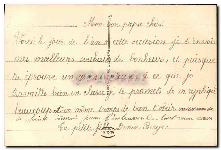 CPA Fantaisie Fleurs — Rückseite