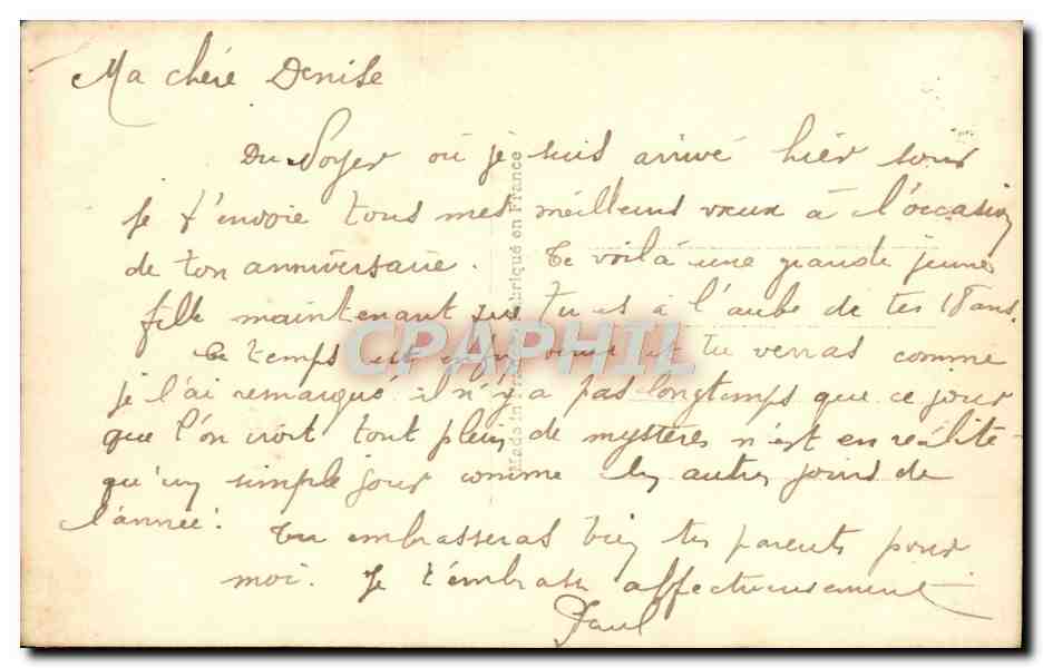 CPA Fantaisie Fleurs Roses — Verso
