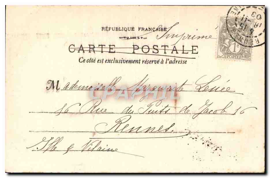 CPA Merseille Les Reformes Le Monument des Mobiles — Rückseite