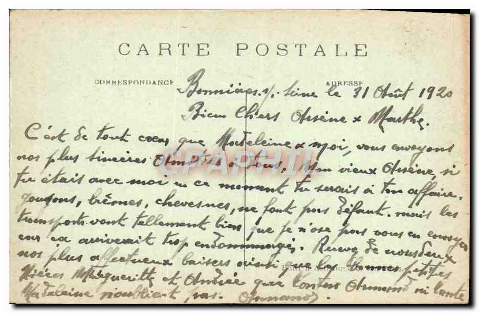 CPA Mantes Le Grand Portail de Notre Dame — Verso