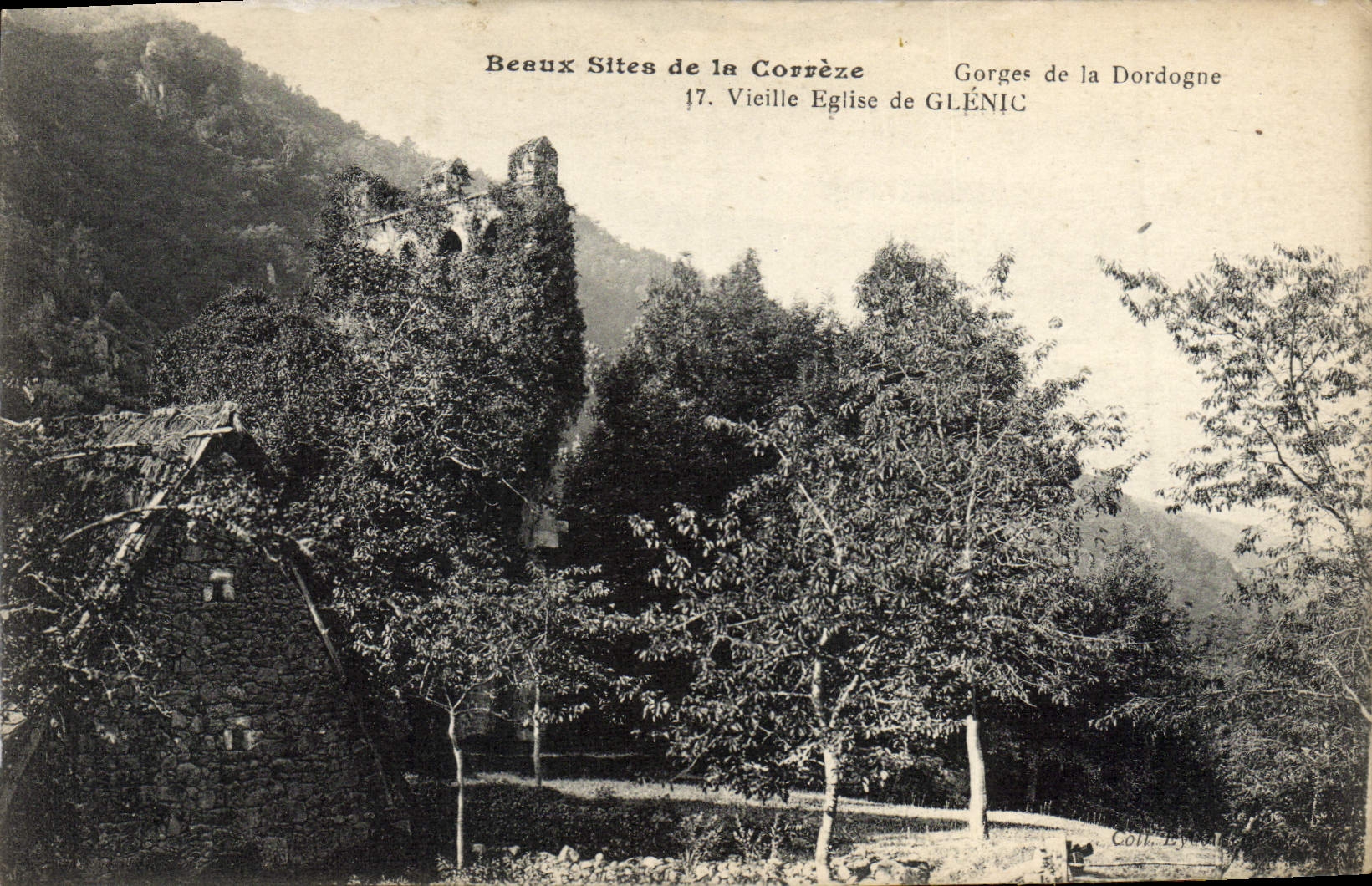 CPA Beaux Sites de la Correze Les Gorges de la Dordogne Vieille eglise de Glenic 