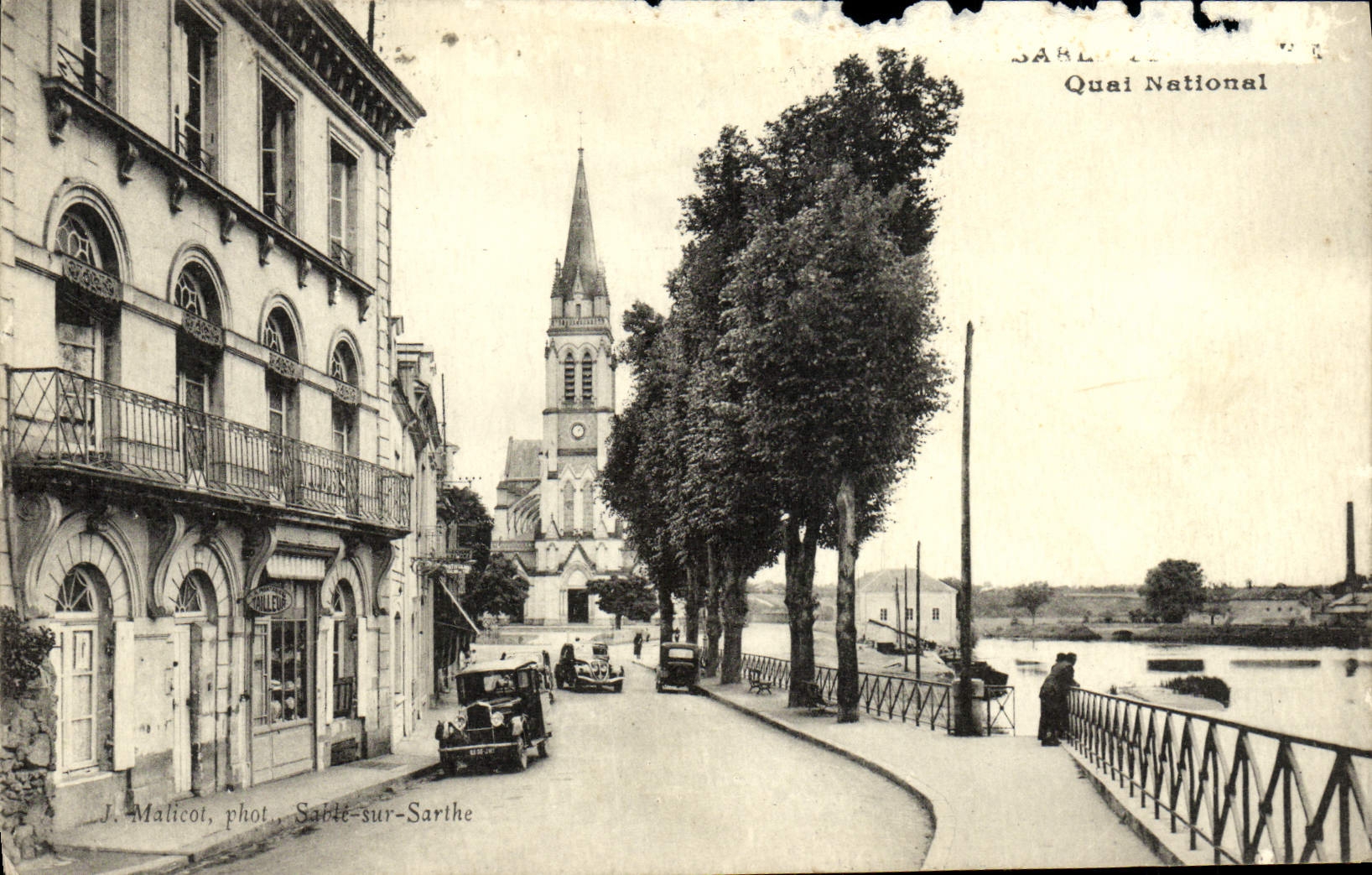 CPA Sable sur Sarthe Quai National