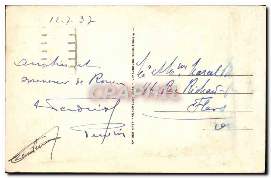CPA Rouen Vue Generale — Verso