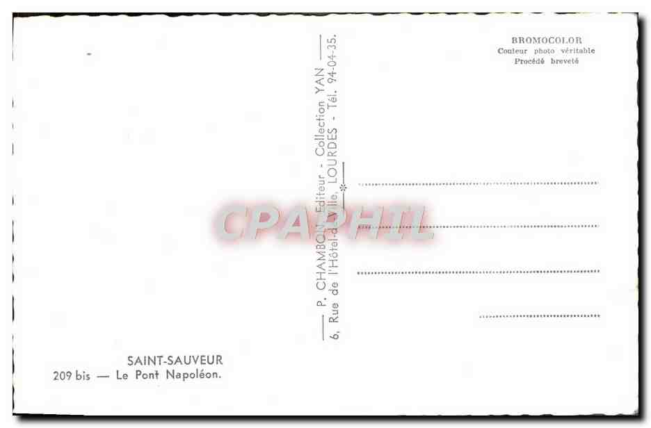 Le Pont Napoléon — Saint-Sauveur — P. CHAMBON Éditeur — Reverso