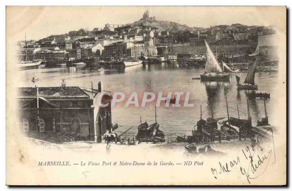 Marseille — Le Vieux Port & Notre-Dame de la Garde — ND Pbot