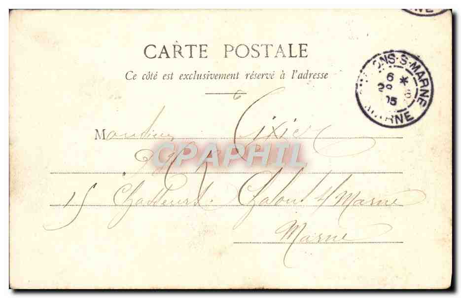 CPA Paris Le Senat — Verso