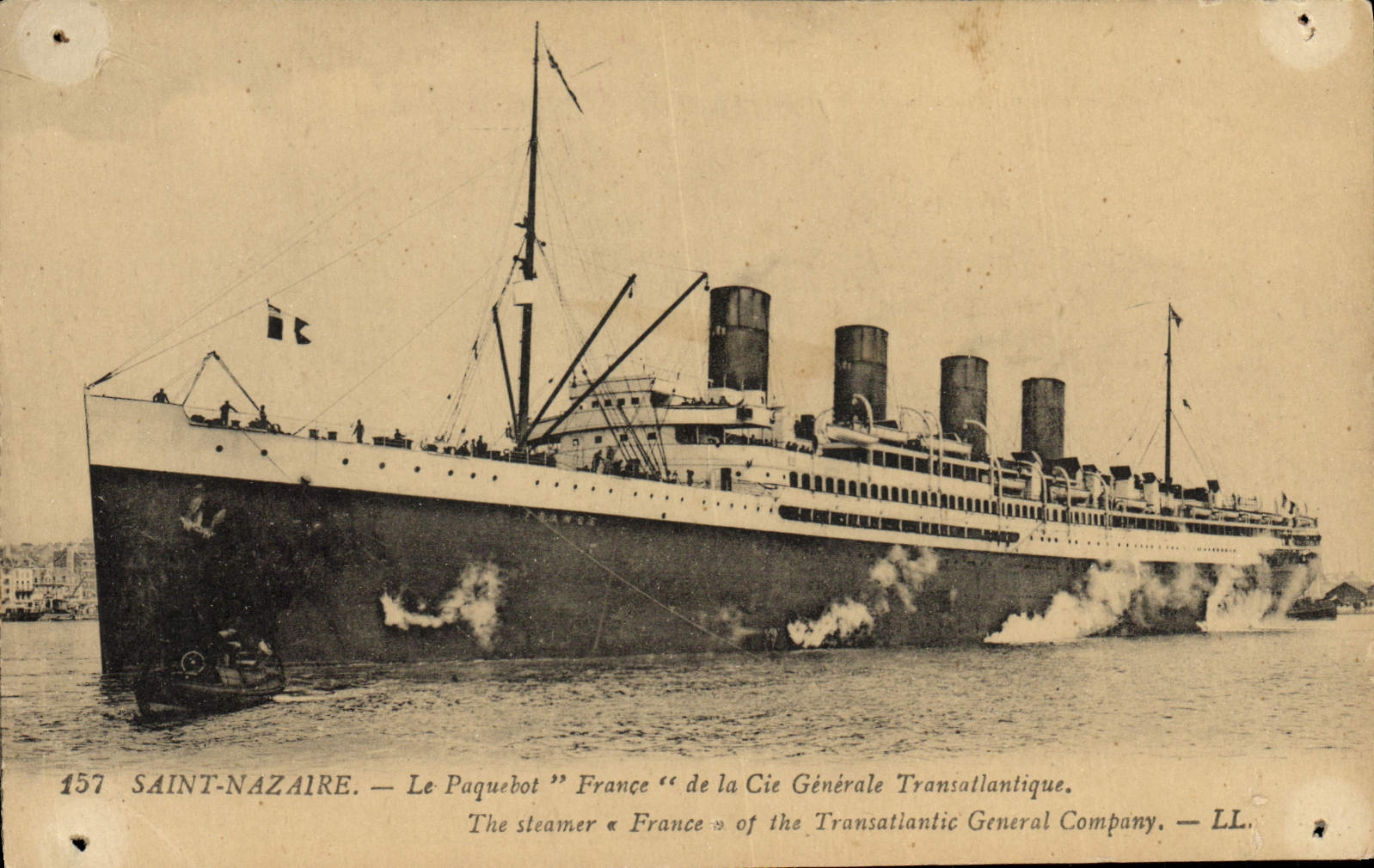CPA Saint Nazaire Le Paquebot France de la Cie Generale Transatlantique Bateau