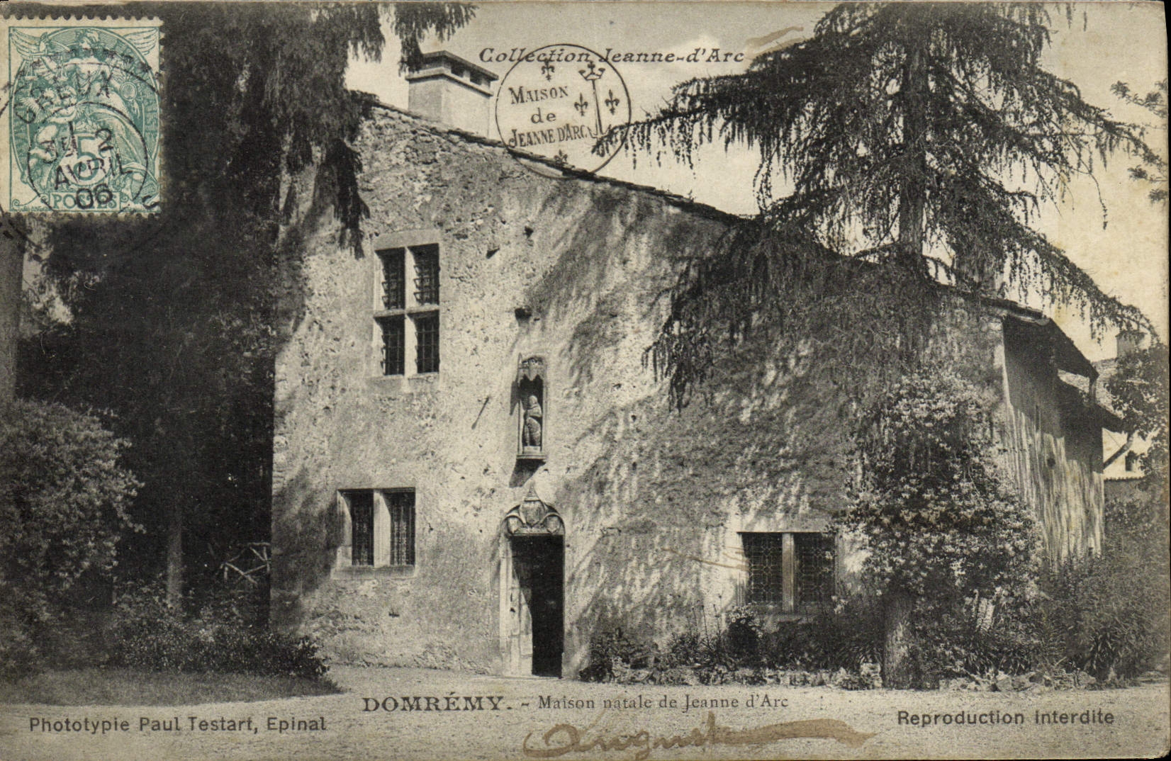 Domrémy — Maison natale de Jeanne d'Arc — Phototypie Paul Testart, Epinal