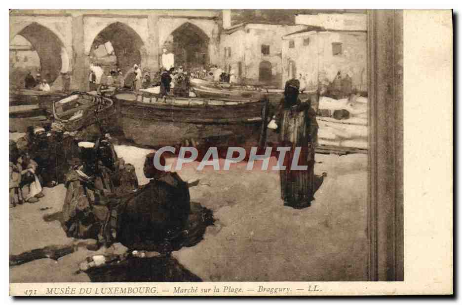 CPA Musee Du Luxembourg Marche sur la Plage Braggury