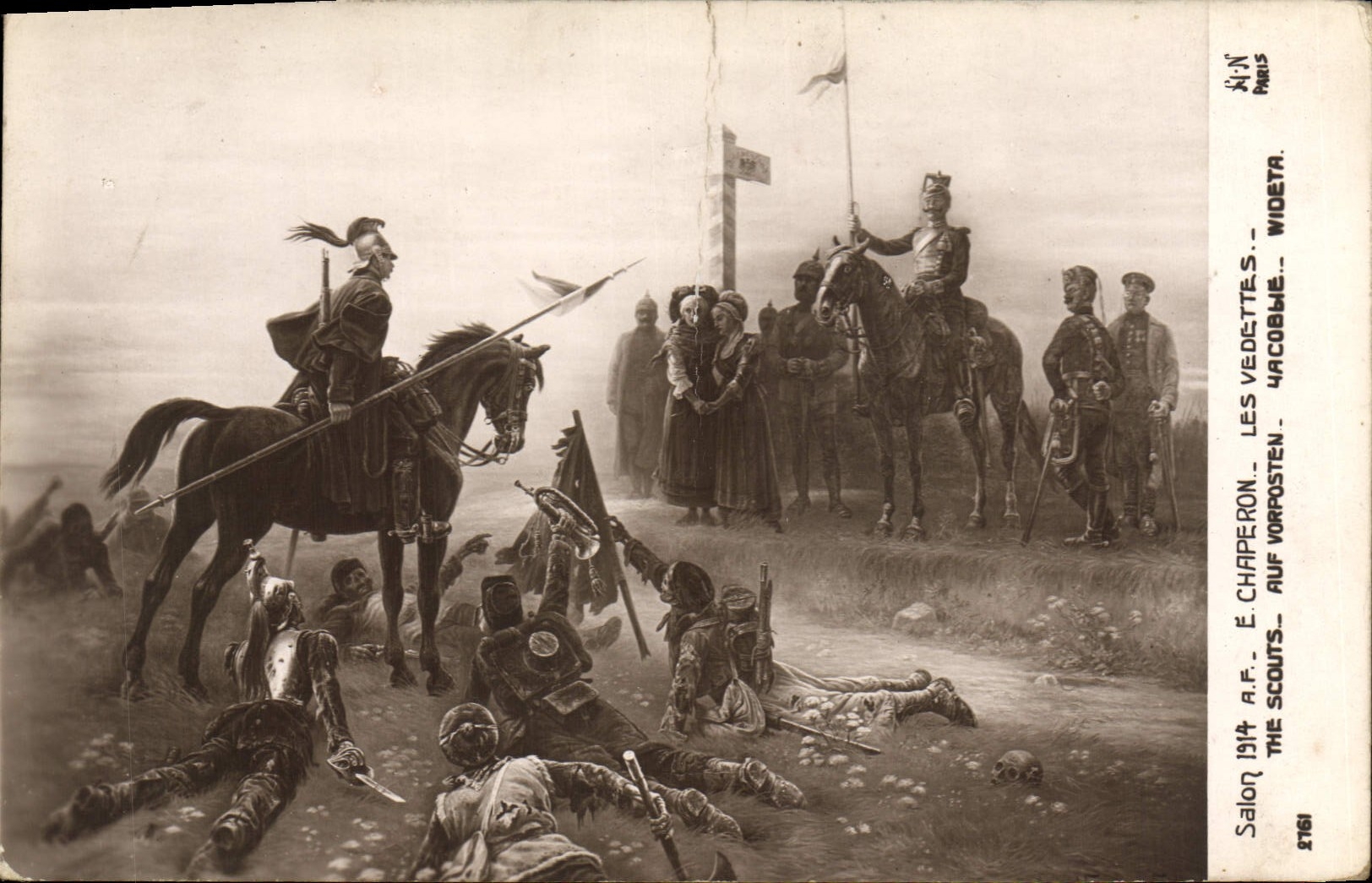 CPA Chaperon Les Vedettes The Scouts Salon 1914 