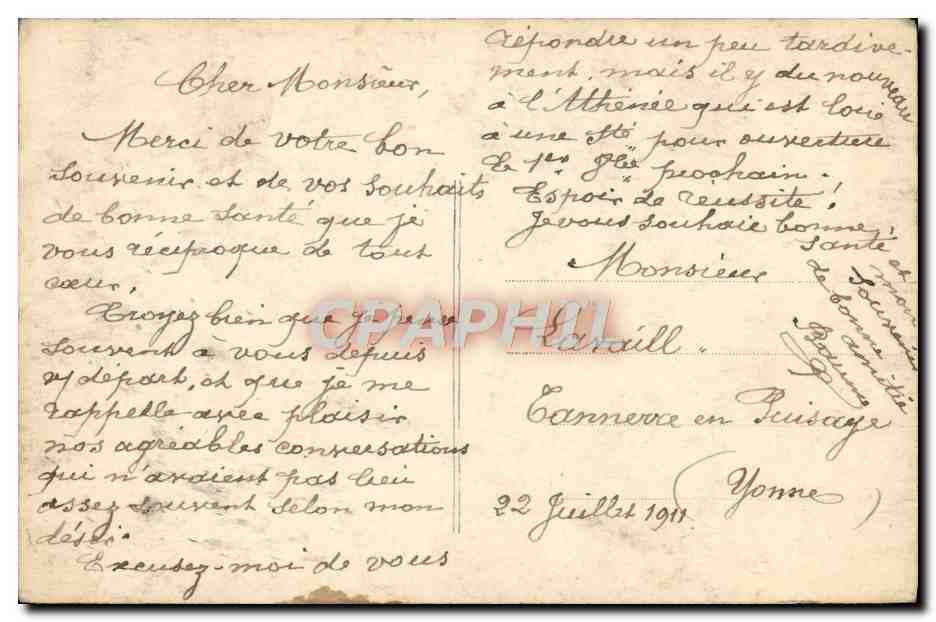 Sous les oliviers — Environs de Nice — E. Isenbart, Salon 1911 — Verso