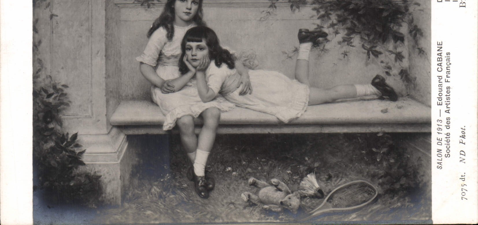CPA Salon 1913 Edouard Cabane Dans le parc Enfants