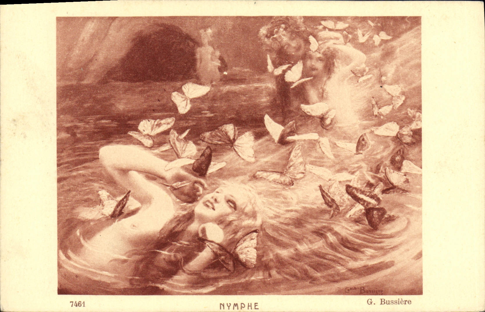 CPA Nymphe Bussiere Papillons 