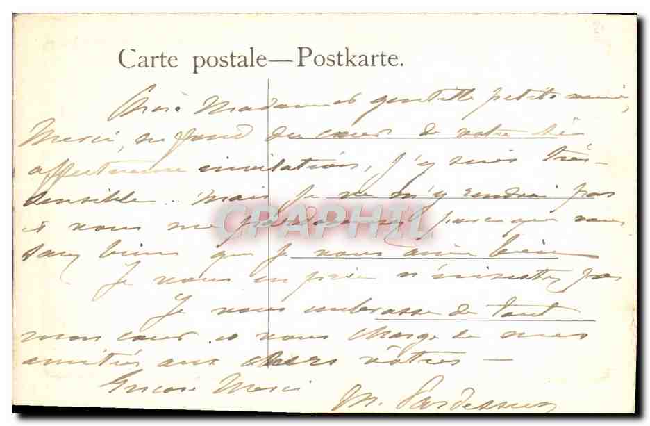 CPA Les cheris du grand pere Morgan chien Tennis Colin Maillard — Verso