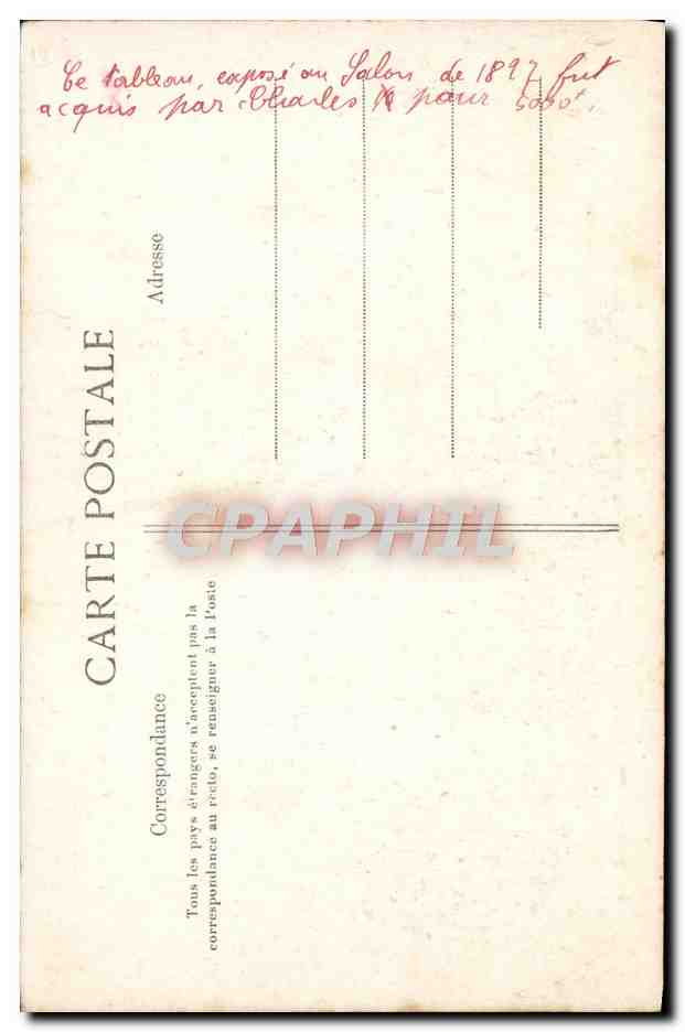 CPA Musee Du Louvre Ecole Francaise Robert Leopold Louis Le retour du pelerinage a la Madone de l'arc — Verso