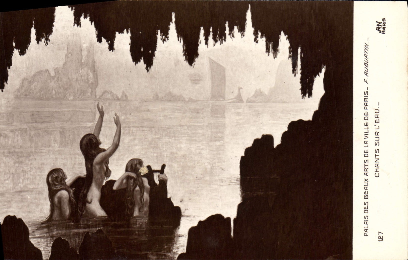 CPA Palais Des Beaux Arts De La Ville De Paris Chants Sur L'Eau Auburtin