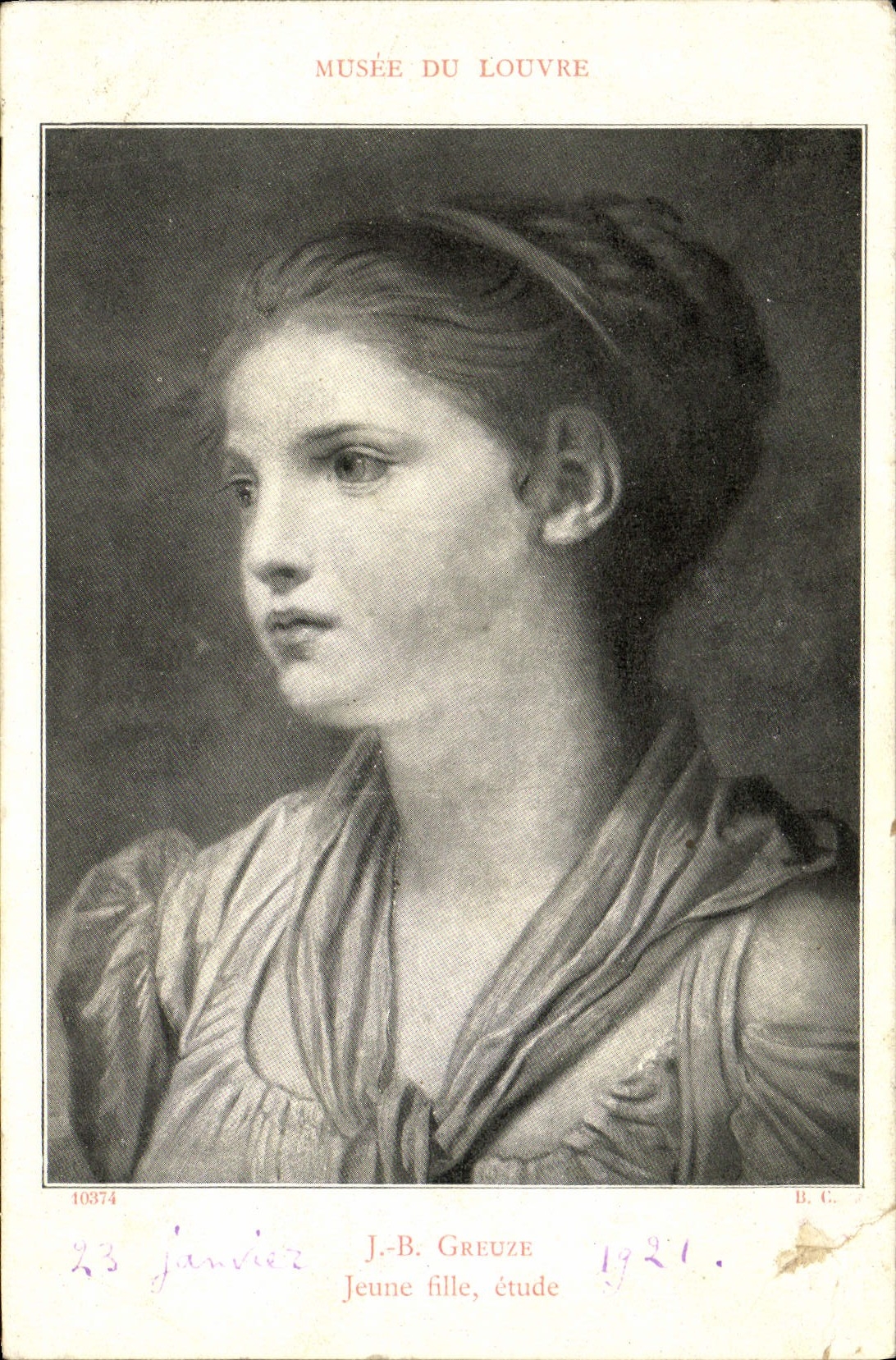 CPA Musee Du Louvre Greuze Jeuen fille
