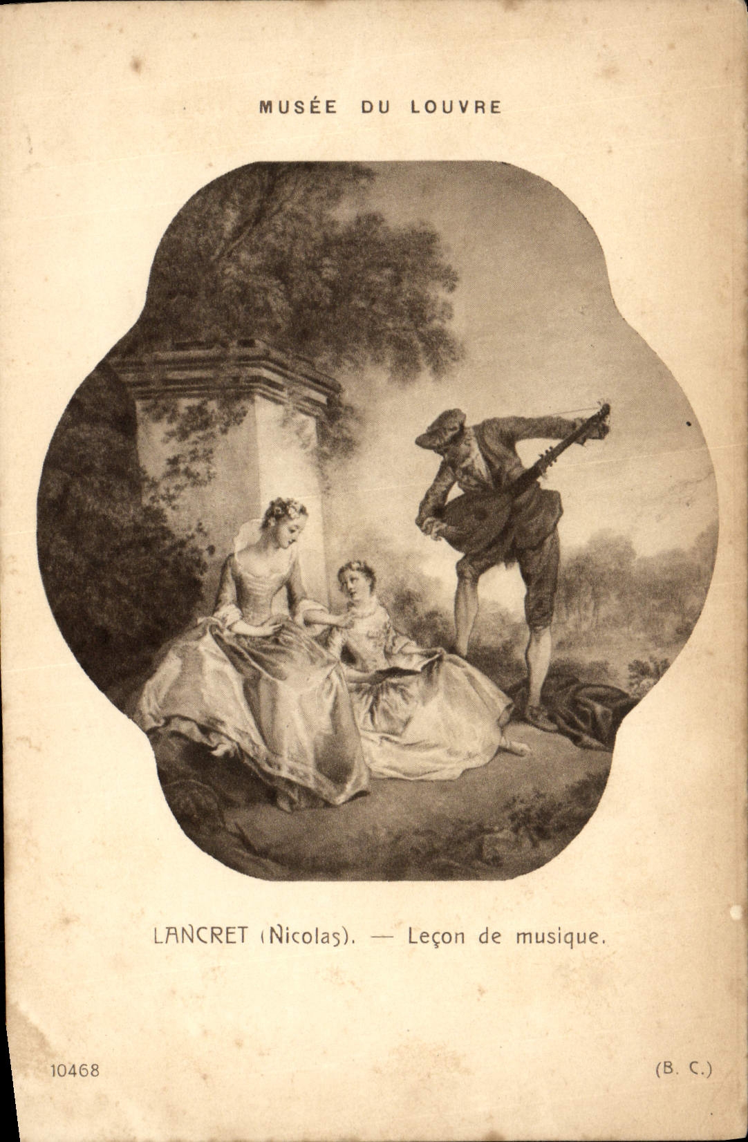 CPA Musee Du Louvre Lancret Lecon De Musique