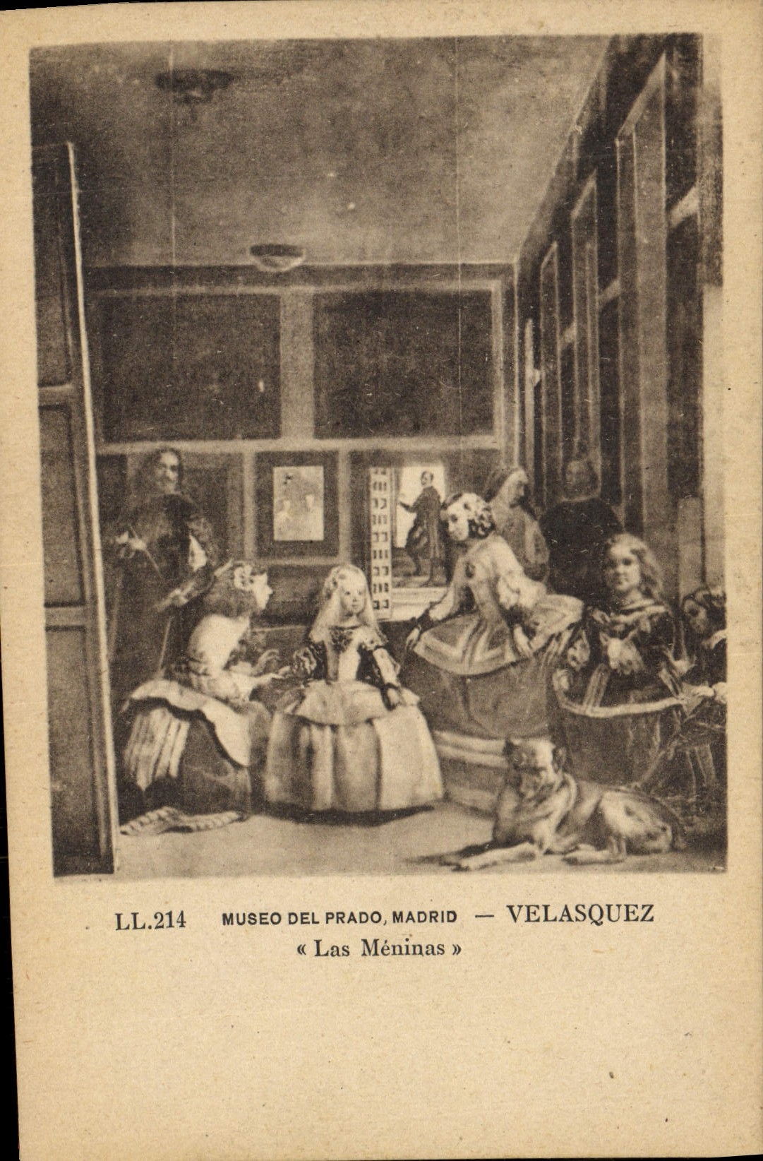 CPA Museo Del Prado Madrid Velasquez Las Meninas Nains