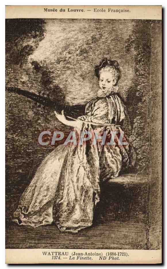 CPA Musee Du Louvre Ecole Francaise Watteau La Finette