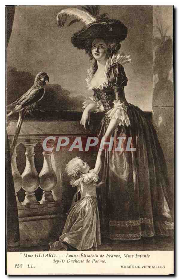 CPA Mme Guiard Louis Elisabeth De France Mme Infante Depuis Duchesse De Parme Musee De Versailles Perroquet